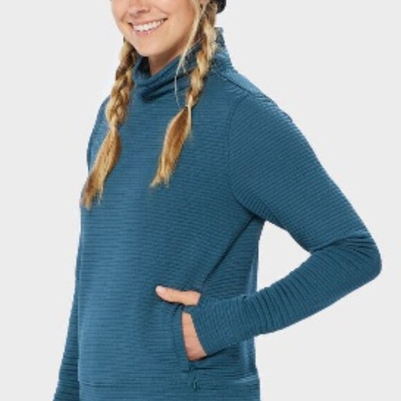 Women's AKHG Blackburn Pullover Mock, periwinkle, size XS - Picture 8 of 8